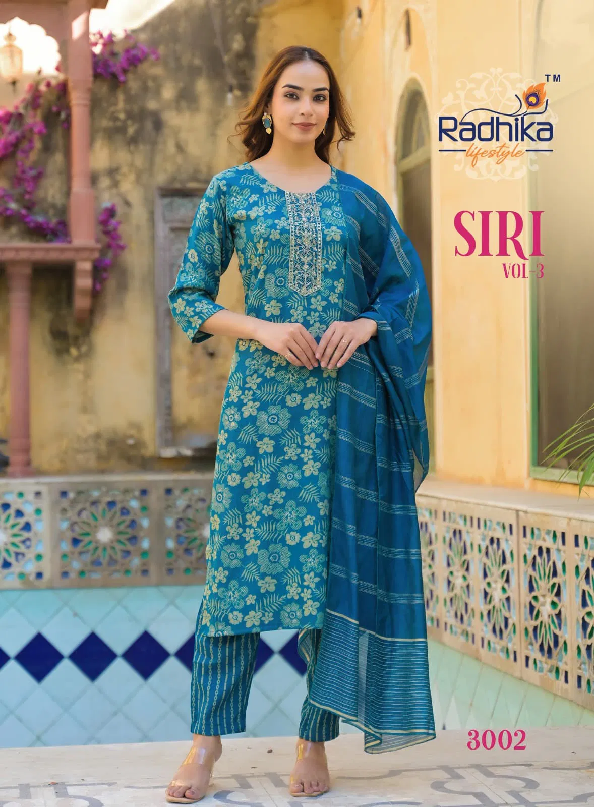 Siri Vol 3 By Radhika Rayon Printed Kurti With Bottom Dupatta Exporters In India